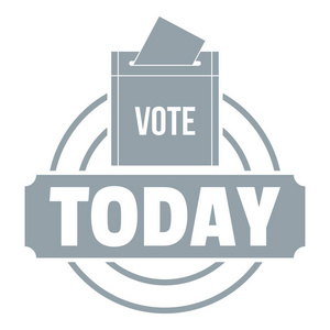 今天投票标志, 简单的灰色样式照片