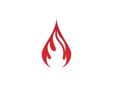 火火焰 logo 模板矢量