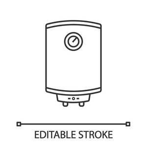 电热水器线性图标白色图片