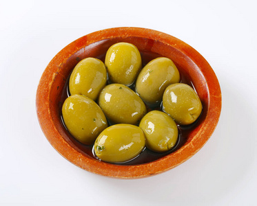 碗的绿橄榄skl med grna oliver