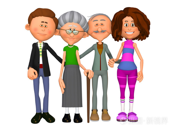 家庭, 两代人照片-正版商用图片07ur6w-摄图新视界