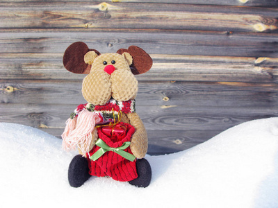 快乐麋鹿圣诞贺卡雪和雪花图片