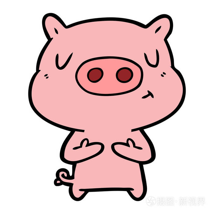 矢量图的卡通小猪