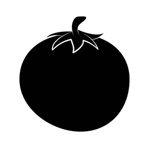 番茄的剪影图片