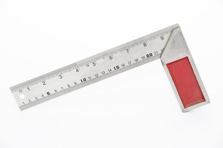 铁尺与角钢,三角板,分离上白色黑色照片