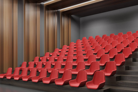 戏院内部角落, 红色椅子