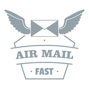 航空邮件徽标, 简单的灰色样式