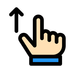 滑动解锁向上滑动以解锁, 彩色矢量图标照片