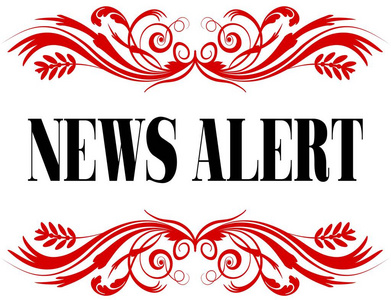 新闻快讯红色花卉文字框架照片