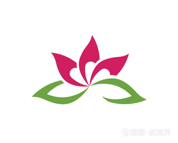 莲花花签收疗养spa和瑜伽它制作图案矢量