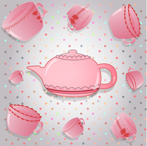 有好看的粉色茶杯