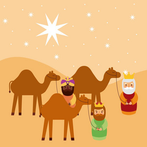 卡通智慧王与骆驼马槽传统图片