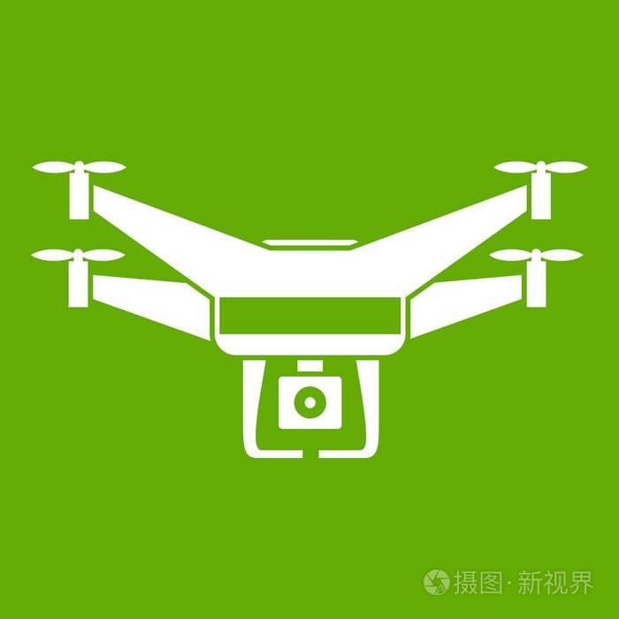 无人机摄像机图标绿色