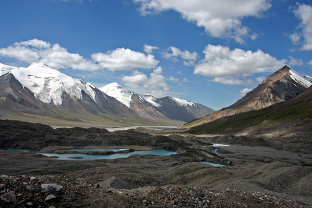 吉尔吉斯斯坦是 ak shyrak 地区，天山山脉，