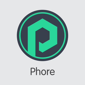 Phore Blockchain Cryptocurrency 矢量 Web 图标