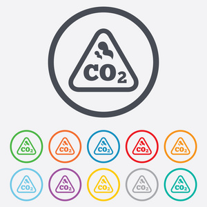 二氧化碳符号co2 二氧化碳公式符号图标.化学照片