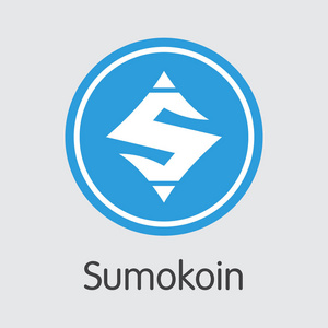 Sumokoin Blockchain Cryptocurrency矢量硬币图像