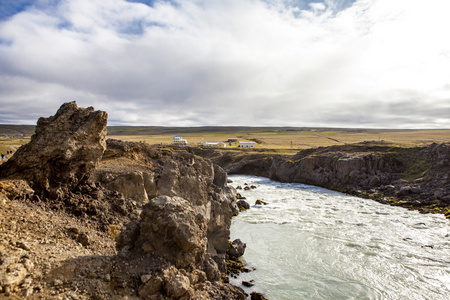 Godafoss warerfall 在 Iceland3 附近景观