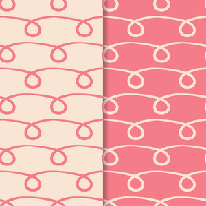 抽象无缝模式。纺织品墙纸和织物的红色和粉红色背景