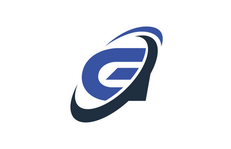 G 蓝旋风全球数字商务信函徽标