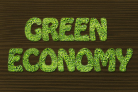 绿色经济写作由草纹理