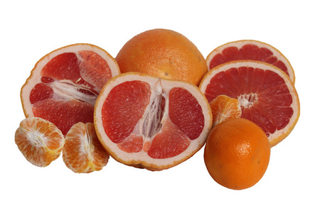 葡萄柚和 mandarines