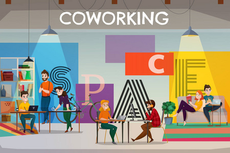 开放空间 coworking 海报照片
