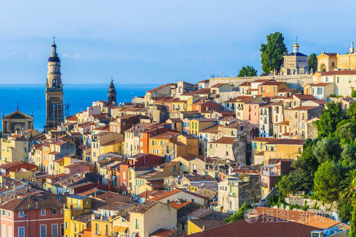 芒通上老镇建筑法国里维埃拉