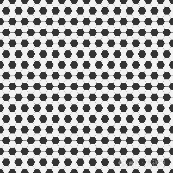 传统运动质地的球为游戏与黑白六边形.易于调整大小和颜色, 矢量插图