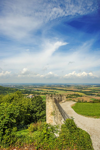 Waldenburg，德国的城堡的全景视图