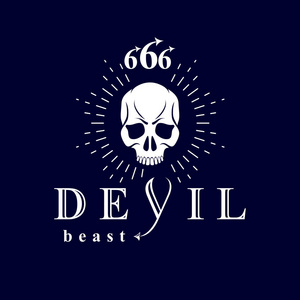 神秘的地狱恶魔, 邪恶的路西法用666数字照片