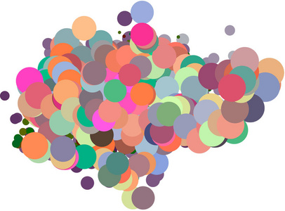 矢量图形。彩色抽象重叠圆圈, 气泡, s