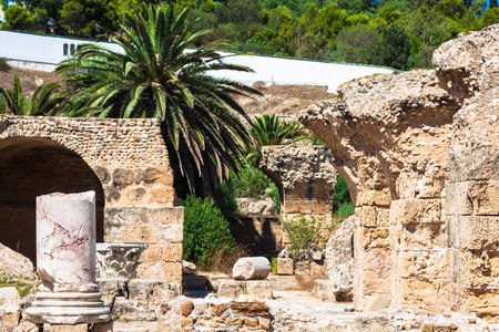 安东宁浴在迦太基，突尼斯的废墟