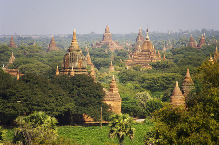 巴根的庙宇。 缅甸缅甸。