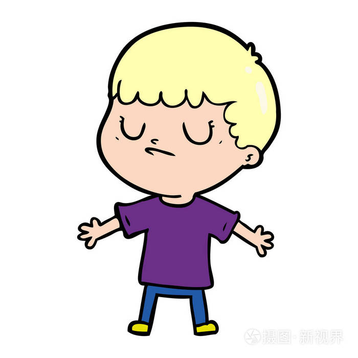 卡通坏小子的矢量插图