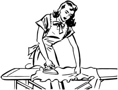 法网复古女人熨烫布照片