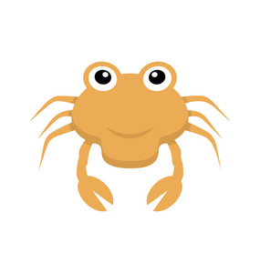 蟹的海洋生物图标设计