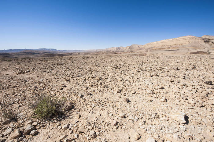 在以色列的石沙漠