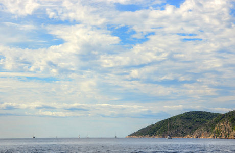 防波堤与海滩图片