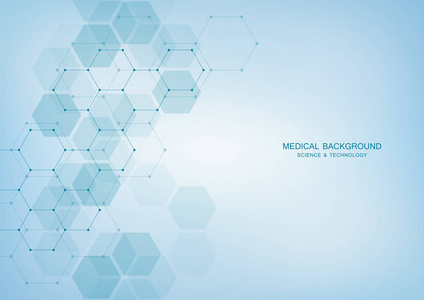 分子结构和化学成分.几何和多边形抽象背景照片