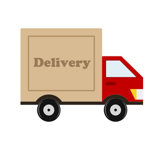 运货卡车运输货物业务图片