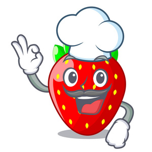 厨师草莓水果木碗卡通