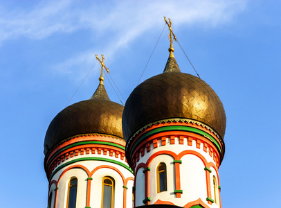 在莫斯科，俄罗斯东正教教堂穹顶