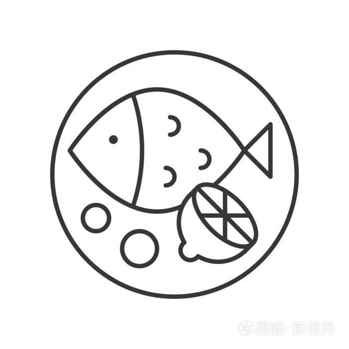 白底鱼配柠檬插画-正版商用图片07zn01-摄图新视界