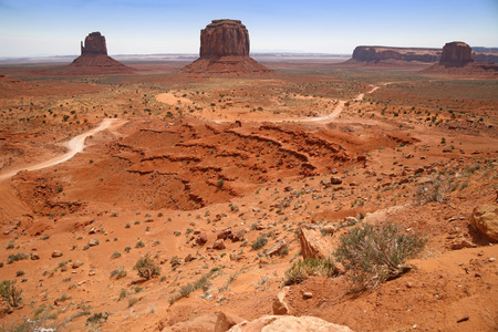 美国犹他州的沙漠峡谷纪念碑谷