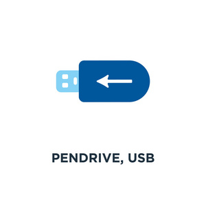 pendrive, usb 图标, 技术连接概念符号