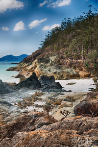 澳大利亚惠特森迪岛海滩的美景