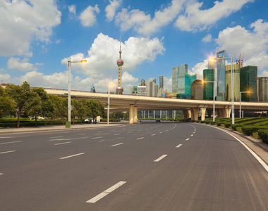 空路表面与上海外滩城市建筑图片