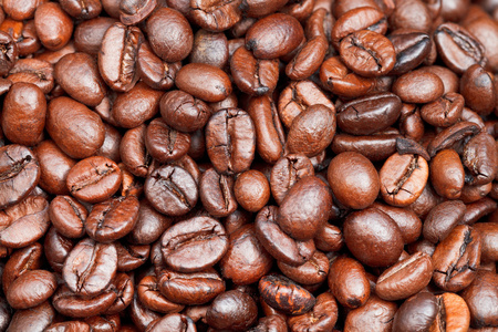 许多轻烘焙过的咖啡豆
