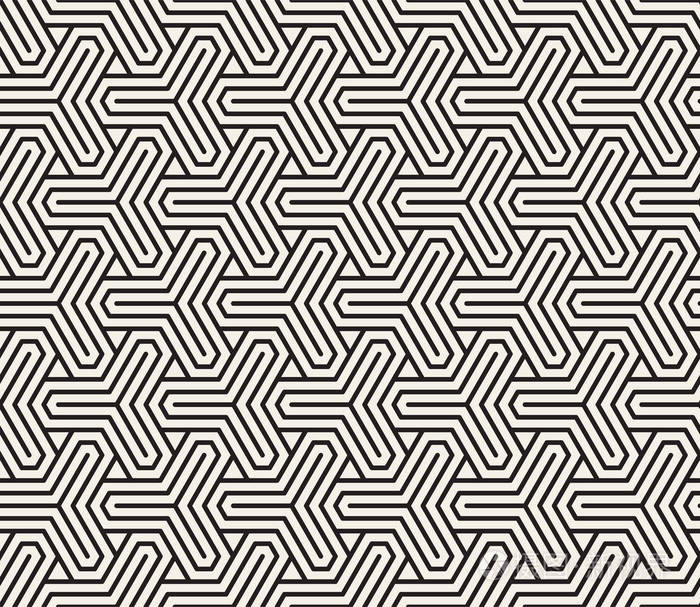 矢量无缝几何图案简单的抽象线格子重复元素时尚背景